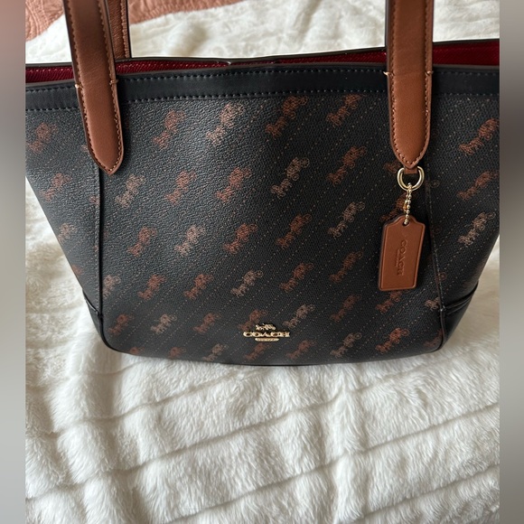 Coach Brown and Black Women's Tote Bag - Picture 4 of 5